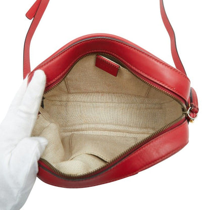 Gucci Web Crossbody Shoulder Bag Beige Brown Leather — view 8