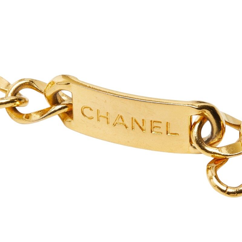 Chanel Logo Plate Chain Belt Gold Plated — view 3