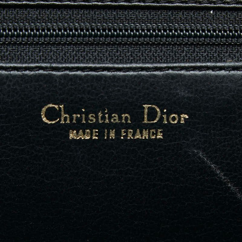 Dior Logo Shoulder Bag Black Leather — view 8