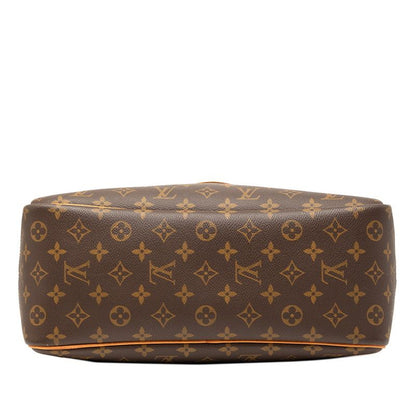 Louis Vuitton Monogram Deauville Handbag Brown Leather — view 3