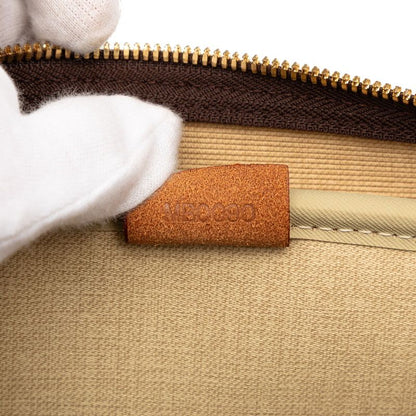 Louis Vuitton Monogram Deauville Handbag Brown Leather — view 6