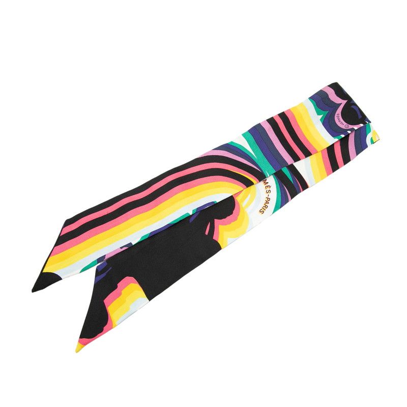 Hermes Twilly Brides de Gala Ceremonial Bridle Scarf Multicolor Silk