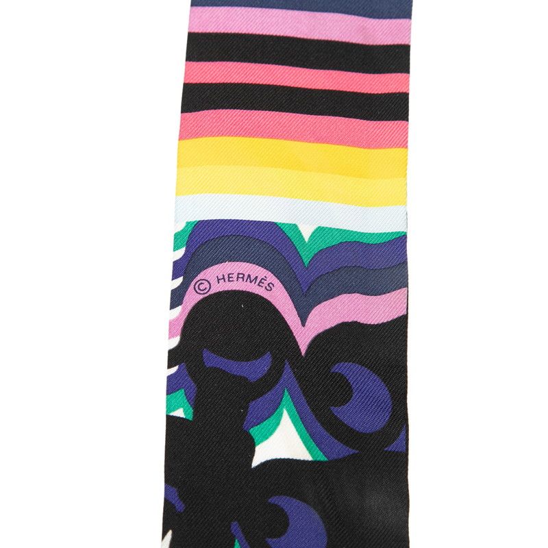 Hermes Twilly Brides de Gala Ceremonial Bridle Scarf Multicolor Silk — view 2