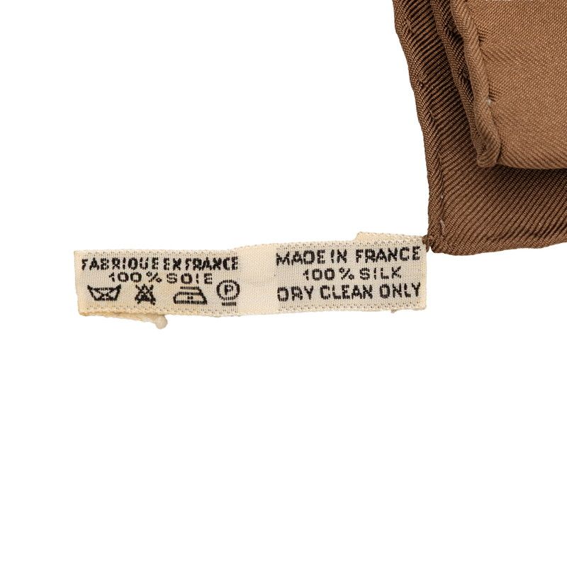 Hermes Carre 90 Qalamdan Scarf Brown Multicolor Silk — view 7