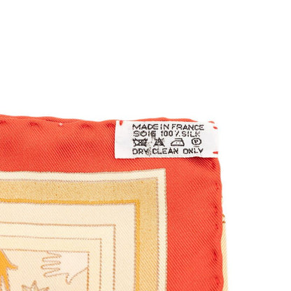 Hermes Carre 90 Donner la Reach Out Scarf Red Multicolor Silk — view 7