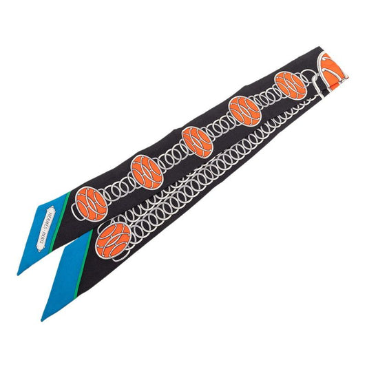 Hermes Twilly Lift Profile Scarf Black Multicolor Silk