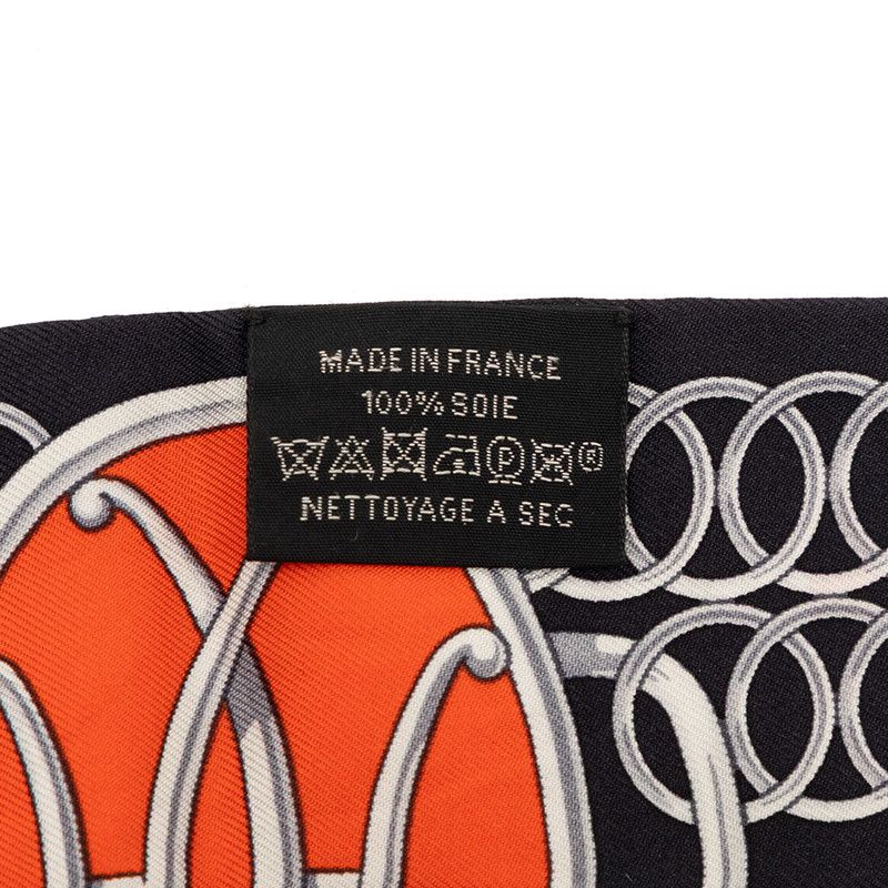 Hermes Twilly Lift Profile Scarf Black Multicolor Silk — view 5