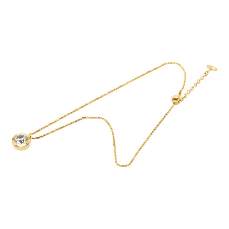 Dior Large Chain Pendant Necklace Gold Line Stone Plated — view 4