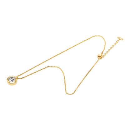 Dior Large Chain Pendant Necklace Gold Line Stone Plated — view 4