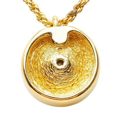 Dior Large Chain Pendant Necklace Gold Line Stone Plated — view 3