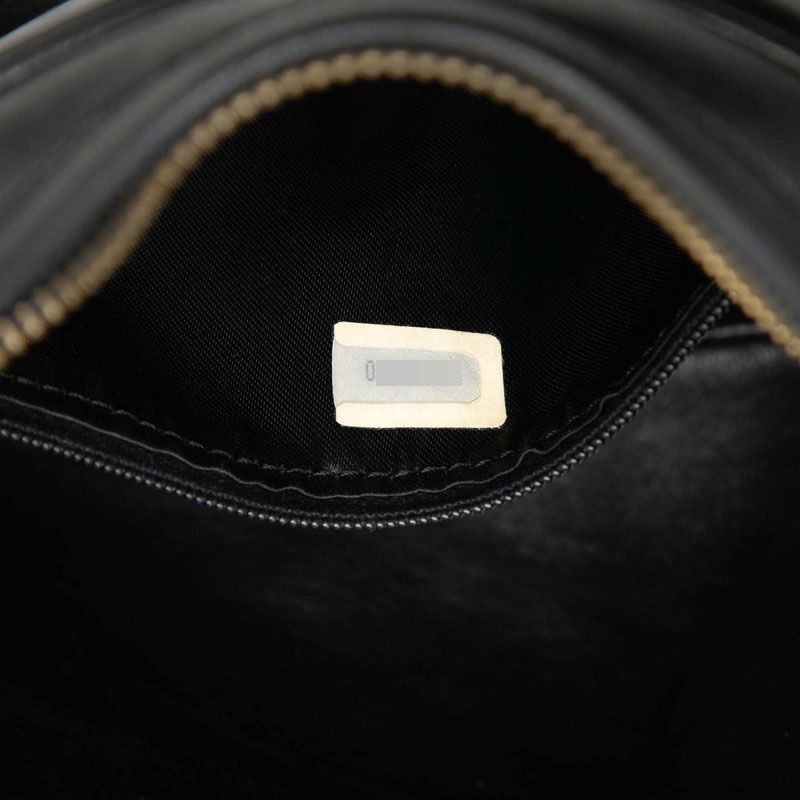 Chanel CC Logo Quilted Tassel Chain Shoulder Bag Black Lambskin — view 6