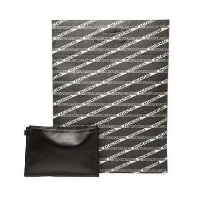 Balenciaga Logo Handbag Clutch Black Multicolor — view 6