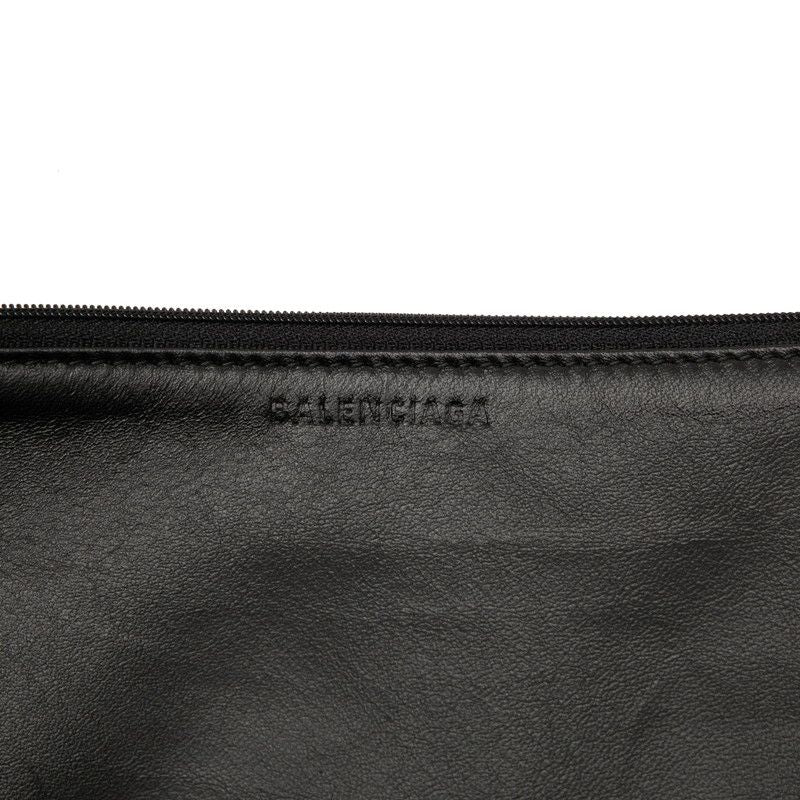 Balenciaga Logo Handbag Clutch Black Multicolor — view 5