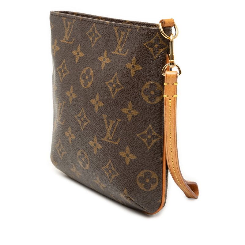 Louis Vuitton Monogram Partition Pouch Mini Bag Brown Leather — view 2