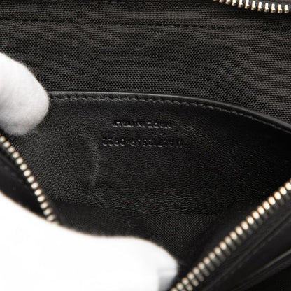 Saint Laurent Logo Shoulder Bag Black Nylon Patent — view 6