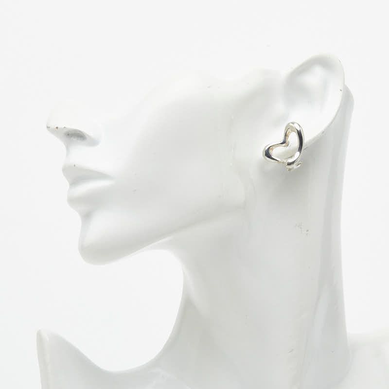 Tiffany & Co Elsa Peretti Open Heart Earrings Silver — view 5