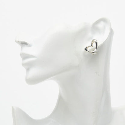 Tiffany & Co Elsa Peretti Open Heart Earrings Silver — view 5