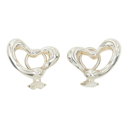 Tiffany & Co Elsa Peretti Open Heart Earrings Silver — view 2