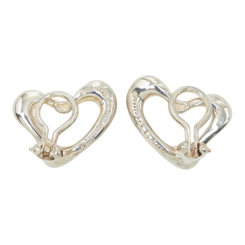 Tiffany & Co Elsa Peretti Open Heart Earrings Silver — view 3