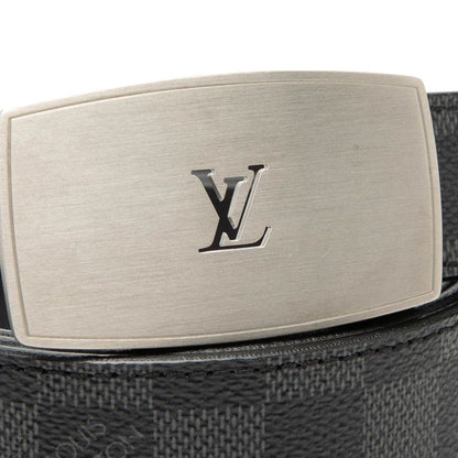 Louis Vuitton Damier Graphite Ceinture LV Cut 110 44 Black Leather Belt — view 4