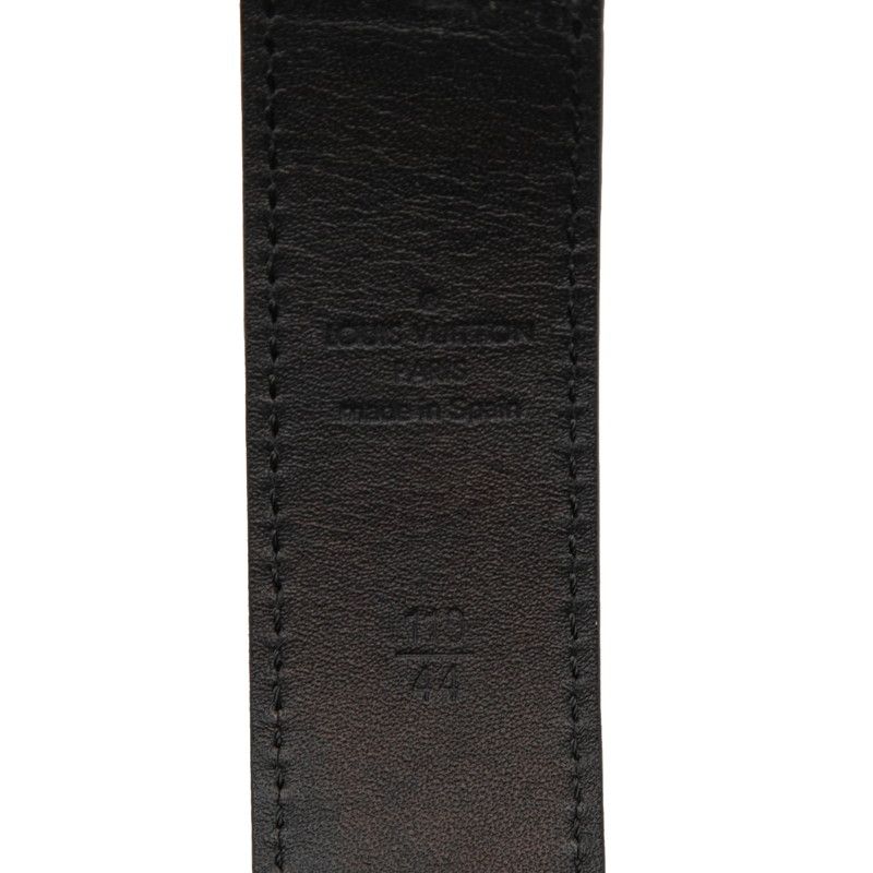 Louis Vuitton Damier Graphite Ceinture LV Cut 110 44 Black Leather Belt — view 5