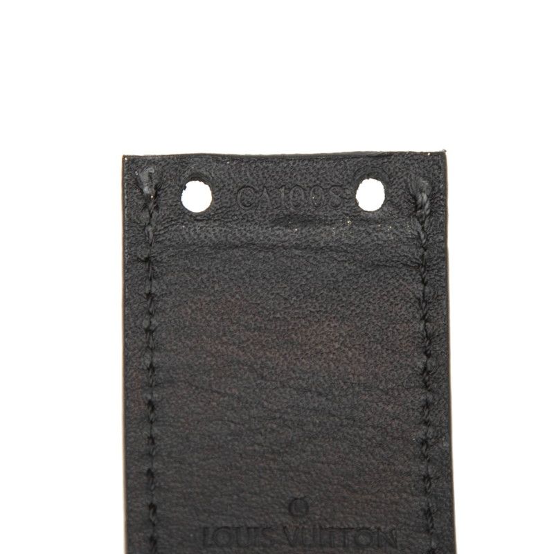 Louis Vuitton Damier Graphite Ceinture LV Cut 110 44 Black Leather Belt — view 6