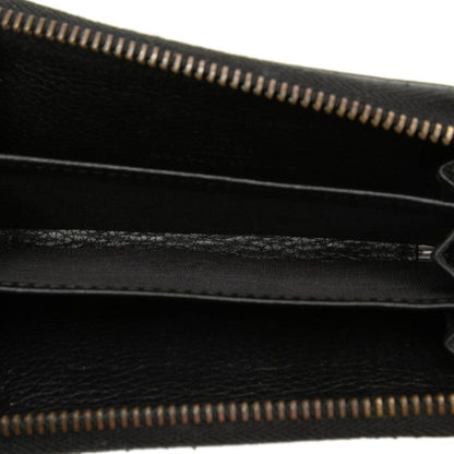 Gucci Interlocking GG Logo Zip Around Coin Purse Black Leather — view 4