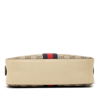 Gucci GG Supreme Ophidia Crossbody Shoulder Bag Beige Ivory Leather — view 3