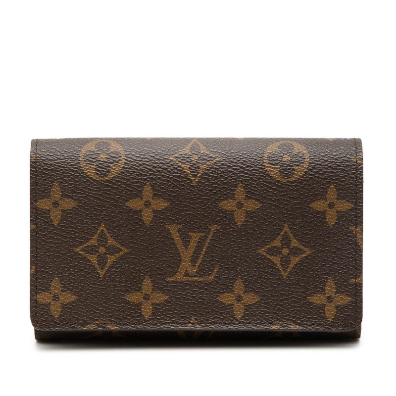 Louis Vuitton Monogram Porte-Monnaie Viennois Tresor Bifold Wallet Brown Leather