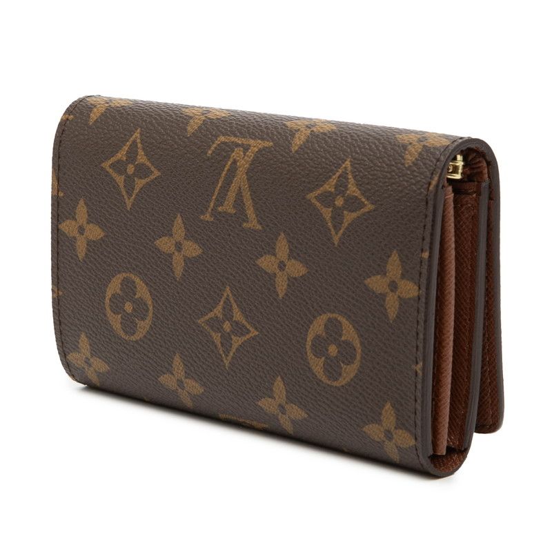 Louis Vuitton Monogram Porte-Monnaie Viennois Tresor Bifold Wallet Brown Leather — view 2