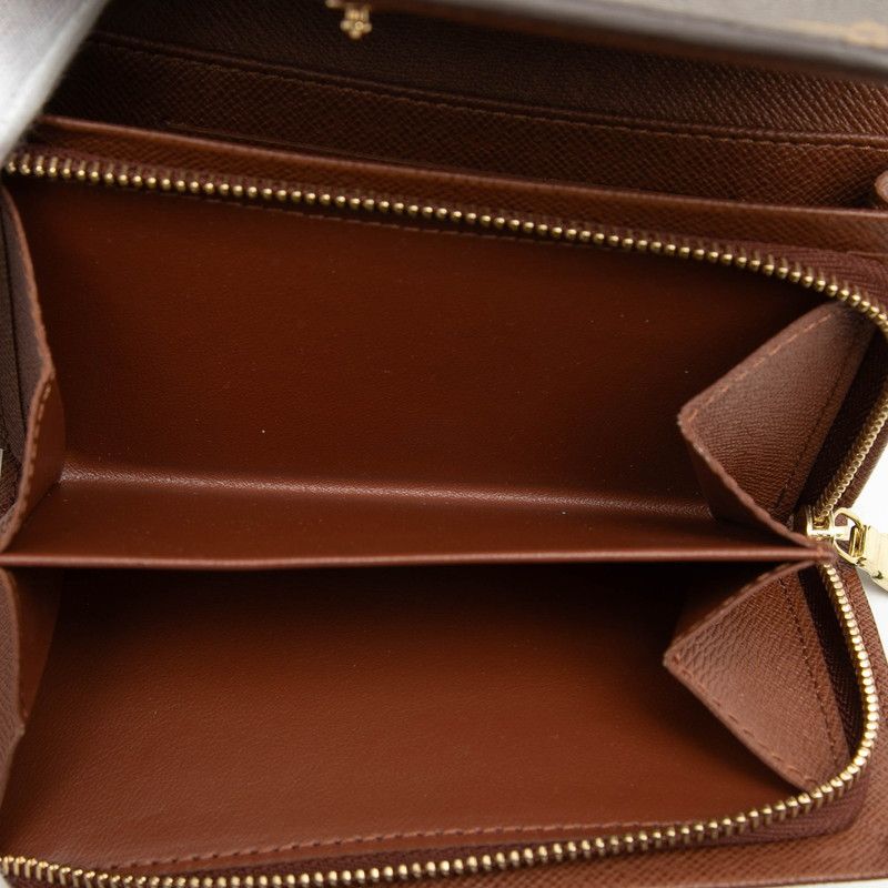 Louis Vuitton Monogram Porte-Monnaie Viennois Tresor Bifold Wallet Brown Leather — view 4