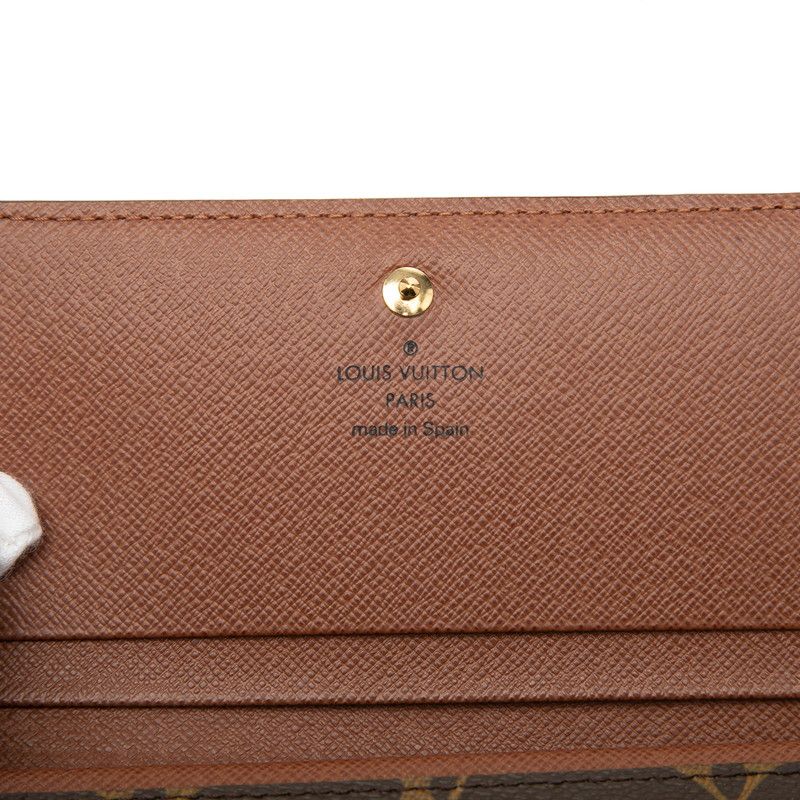 Louis Vuitton Monogram Porte-Monnaie Viennois Tresor Bifold Wallet Brown Leather — view 5