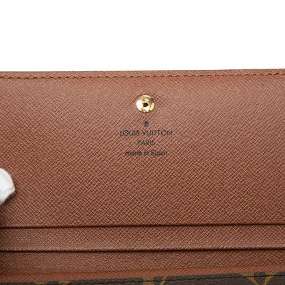Louis Vuitton Monogram Porte-Monnaie Viennois Tresor Bifold Wallet Brown Leather — view 5