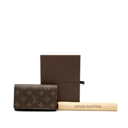 Louis Vuitton Monogram Porte-Monnaie Viennois Tresor Bifold Wallet Brown Leather — view 7