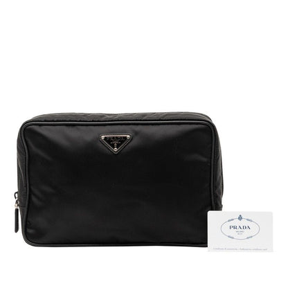 Prada Tessuto Second Bag Black Nylon Leather — view 6
