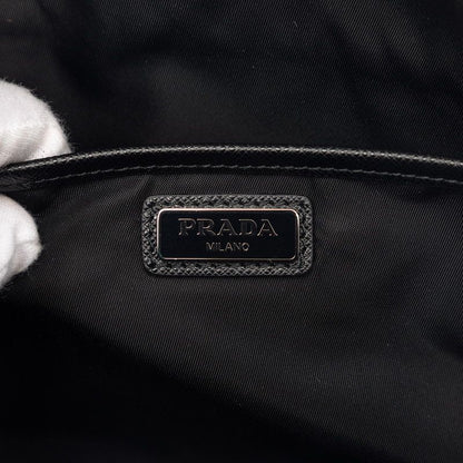 Prada Tessuto Second Bag Black Nylon Leather — view 5