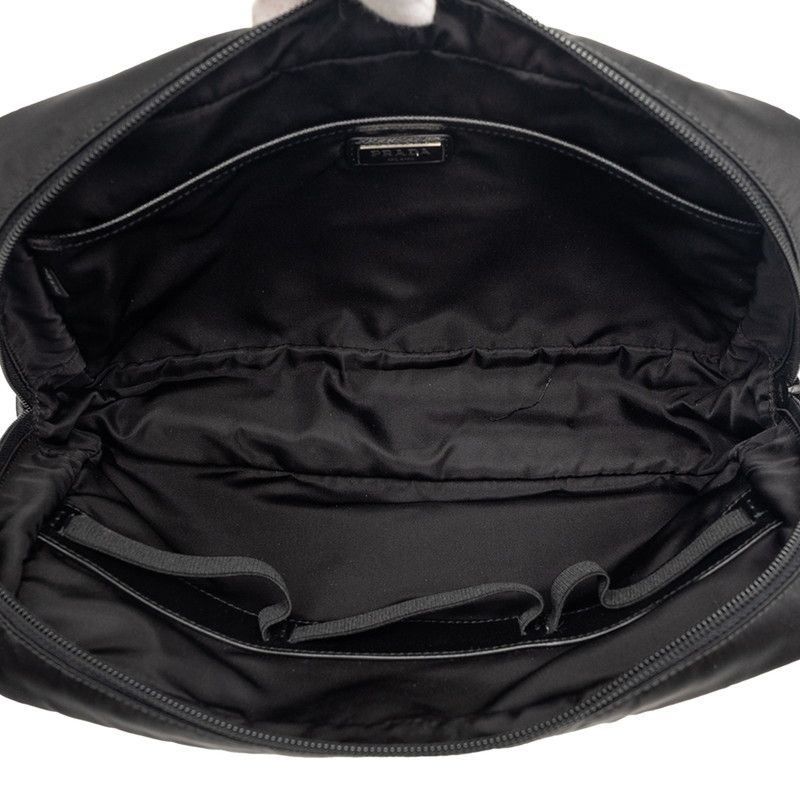Prada Tessuto Second Bag Black Nylon Leather — view 4