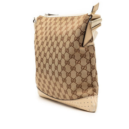 Gucci GG Canvas Crossbody Shoulder Bag Beige Ivory — view 2
