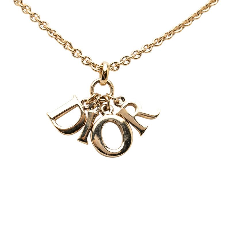 Dior Logo Necklace Gold Plated