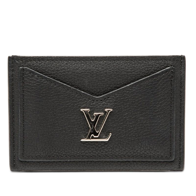 Louis Vuitton Card Holder Lockme Case Noir Black Leather