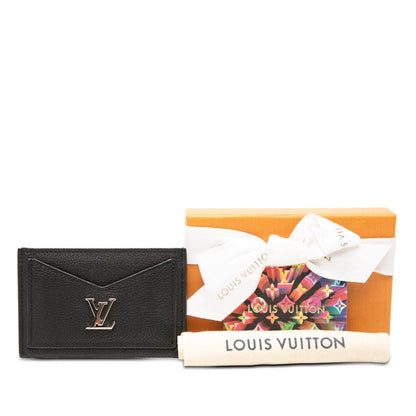 Louis Vuitton Card Holder Lockme Case Noir Black Leather — view 8