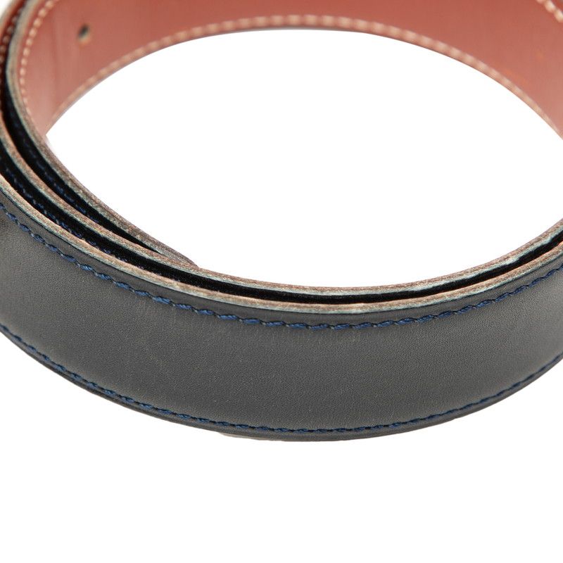 Hermes Chaine D'ancre Reversible 65 Navy Brown Leather 1- Belt — view 7