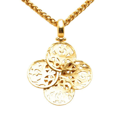 Chanel Vintage CC Logo Long Necklace Gold Plated — view 2