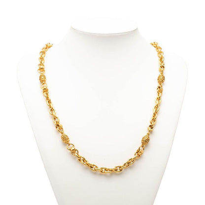 Chanel Vintage Long Necklace Gold Plated — view 4