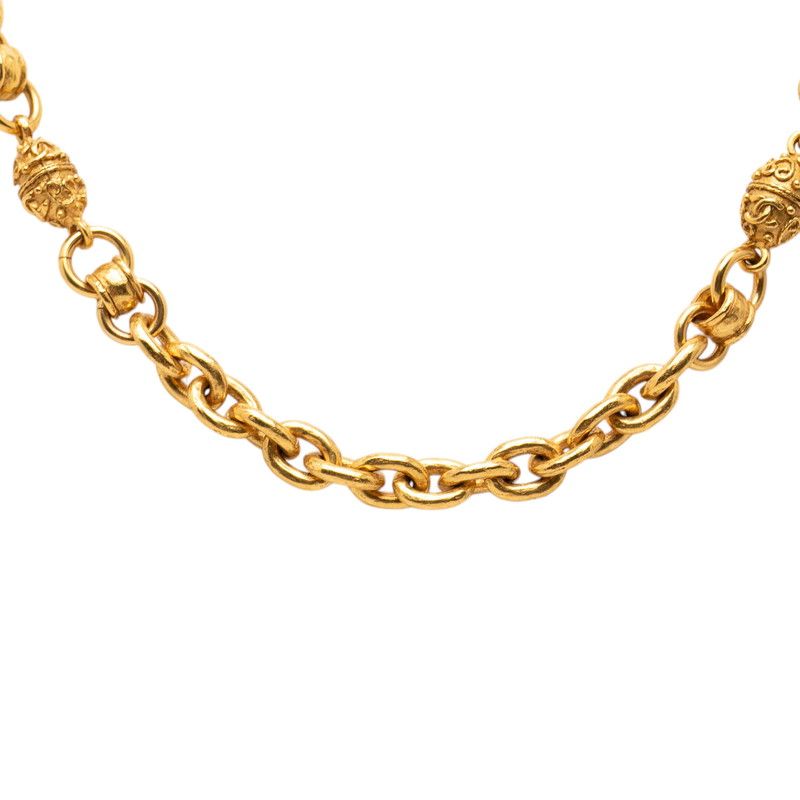 Chanel Vintage Long Necklace Gold Plated — view 2