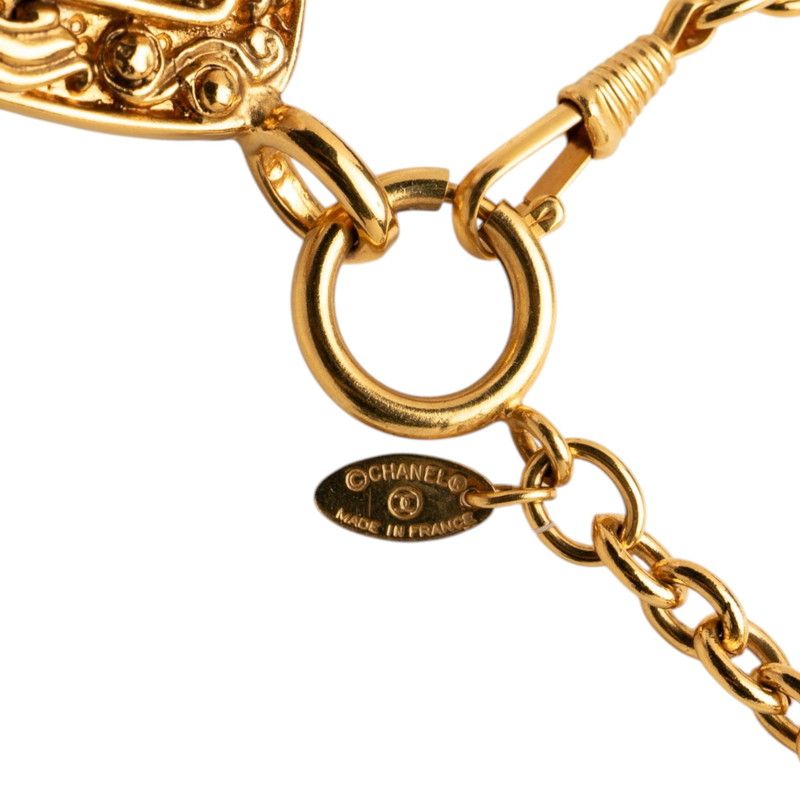 Chanel Vintage CC Logo Long Necklace Gold Plated — view 5