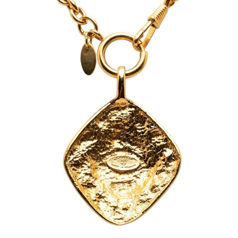 Chanel Vintage CC Logo Long Necklace Gold Plated — view 2
