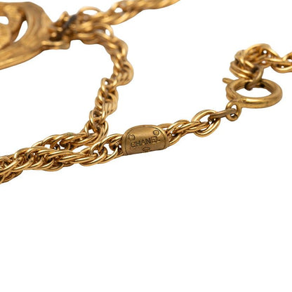 Chanel Vintage CC Logo Necklace Gold Plated — view 5