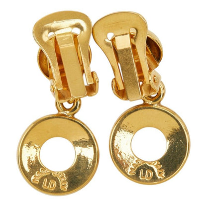 Celine Circle Logo Earrings Gold Plated — view 3