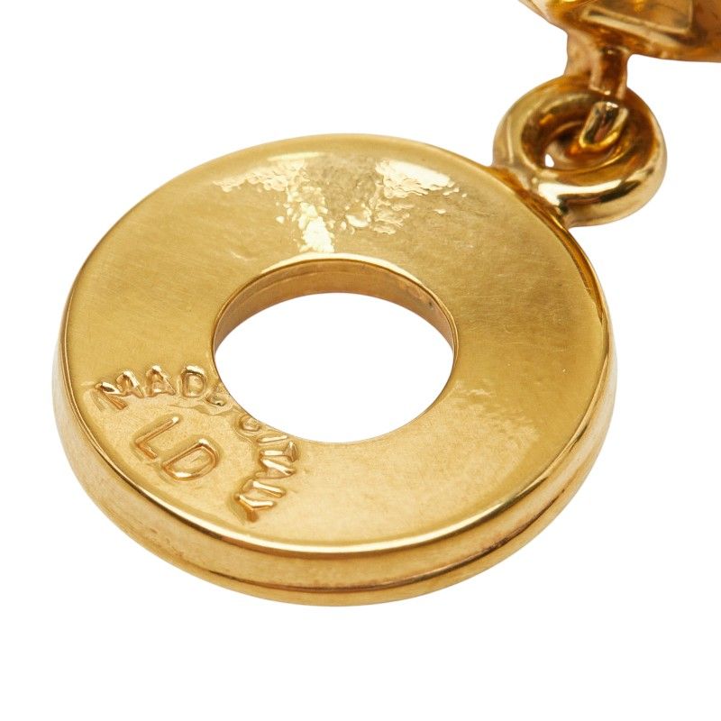 Celine Circle Logo Earrings Gold Plated — view 4